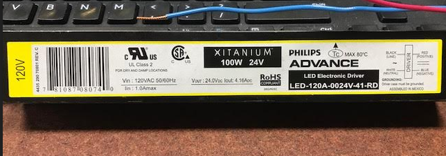 B Philips Advance Xitanium LED Driver 100W 24V LED-120A-0024V-41-RD REV 